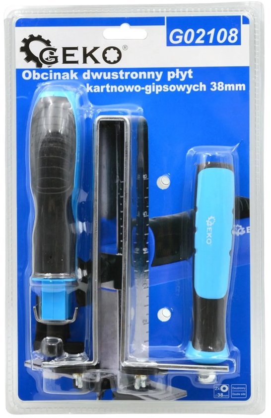GEKO Dubbelzijdige plaatensnijder - Precieze sneden - 38 mm mes - Instelbare breedte