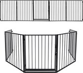 Veiligheidshekje | Tot 304cm Breed | Veiligheidshek met Vergrendeling Indicator | Barrier Dierenhek | zwart