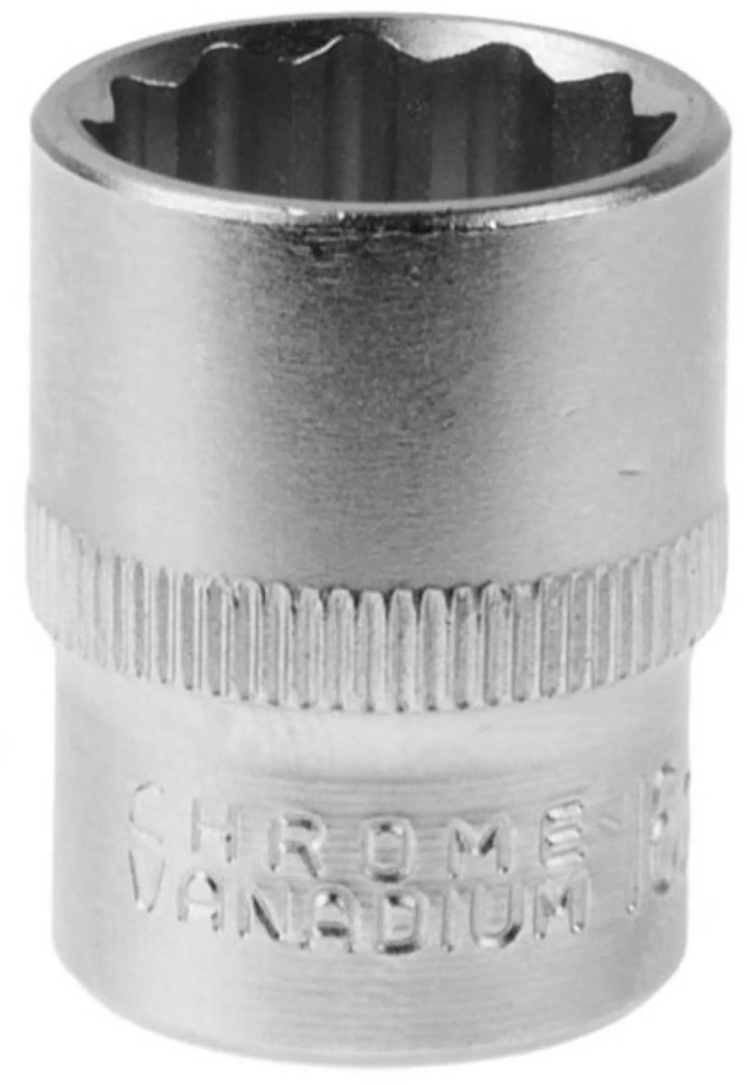 GEKO Dopsleutel 19 mm - 12-punts - Chroom Vanadium - Standaard Diepte