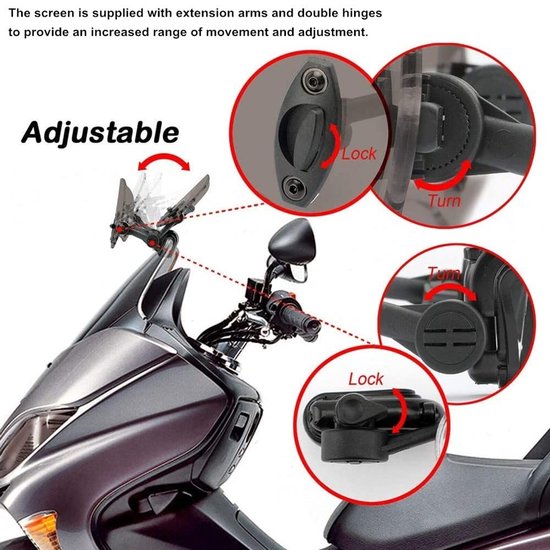 Motor Wind Deflector, Motorfiets Voorruit Rijden Accessoire Professionele Motor Windscherm 22-25 Mm Stuur Voor Vervangende Onderdelen(transparant Motor Wind Deflector, Motorfiets Voorruit Rijden Accessoire Professionele Motor Windscherm 22-25 Mm Stuur Voor Vervangende Onderdelen(transparant