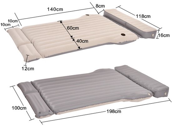 Matelas pneumatique AIM Tesla Model 3/Y Topfit Matelas pneumatique gonflable pour voiture, lit pneumatique de camping, Voyages portable, matelas de couchage pour voiture, canapé pneumatique pour la maison, tapis Plein air pour Tesla (2020)