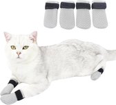 L - 4 stuks per set - Kattenklauwhoezen voor baden, medicatie en injecties - Valbestendige overschoenen voor huisdieren - Postoperatieve huisdierbenodigdheden - Universeel voor katten en honden - Comfortabel en beschermend