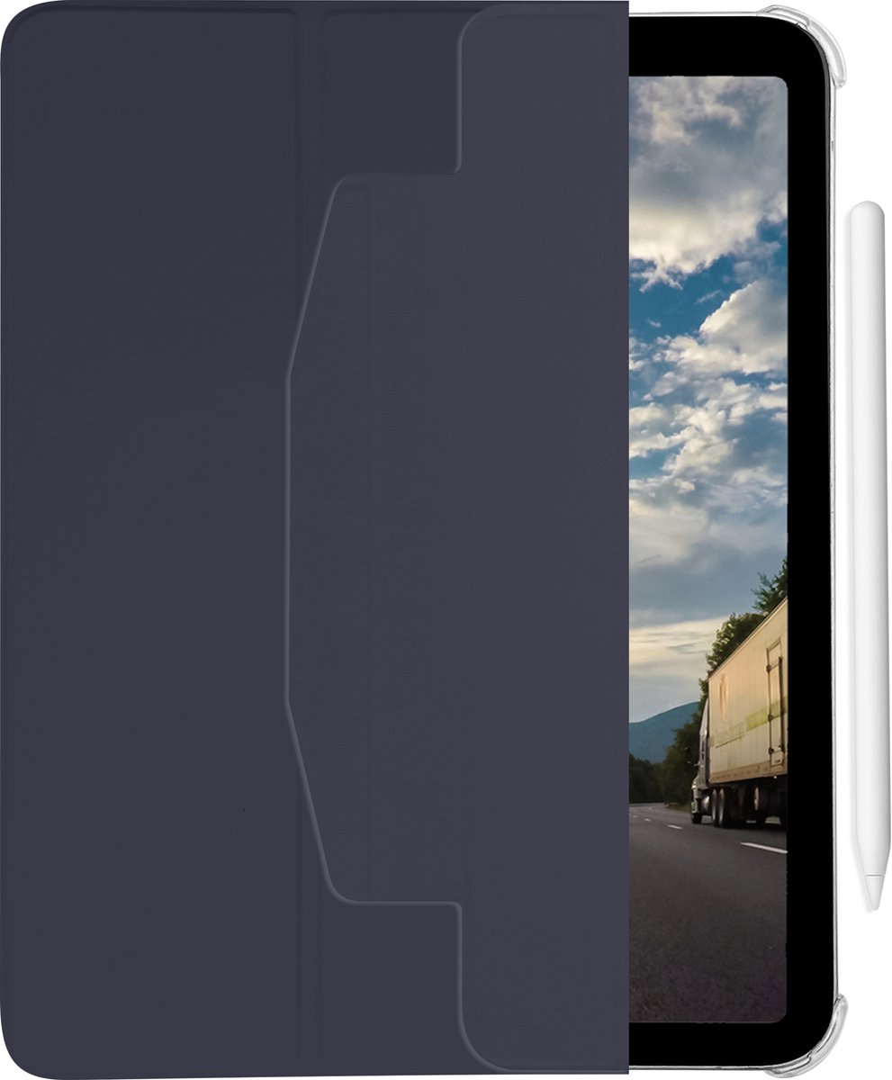 Macally BSTAND7V2-BL beschermhoes met standfunctie voor 10,2-inch iPad (9e gen./2021, 8e gen./2020, 7e gen./2019) - Licht blauwe voorkant, doorzichtige achterkant