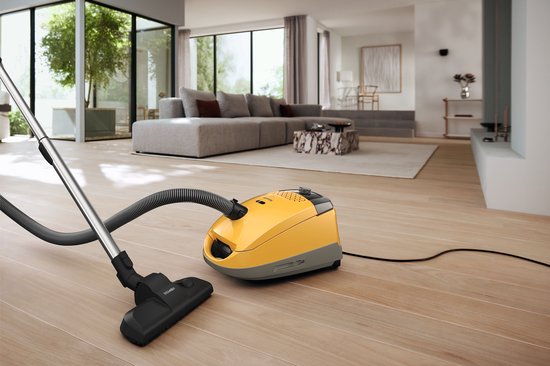Miele Guard S1 stofzuiger met zak 890W Sunsetgeel Compact model met ComfortFit filtersysteem en Dynamic Drive