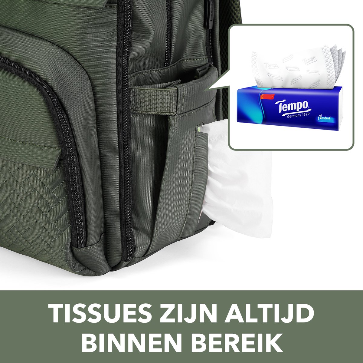 Brisby Premium Luiertas Rugzak – 30L met Anti-Diefstal thumbnail 5