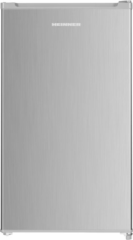 Heinner HF-HM90SE++ compacte tafelkoelkast 90L, mechanische temperatuur, LED-verlichting, omkeerbare deur, zilver