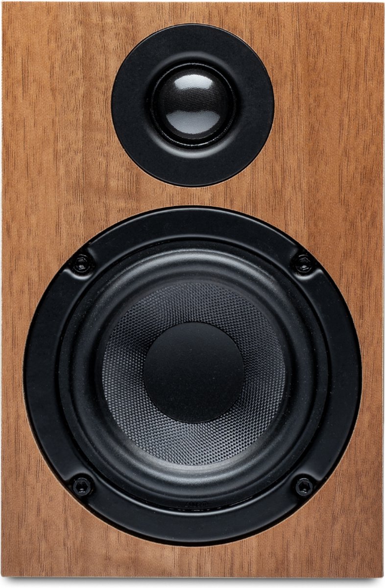 Pro-Ject True Hifi Stereo Set E Phono - Platenspeler - Stereo Versterker- Twee Boekenplank Speakers- Zwart/Zwart/Walnoot thumbnail 4