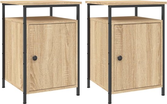 Set van 2 Nachtkastjes Tweak - Massief Mangohout - Bruin - 40x30x60