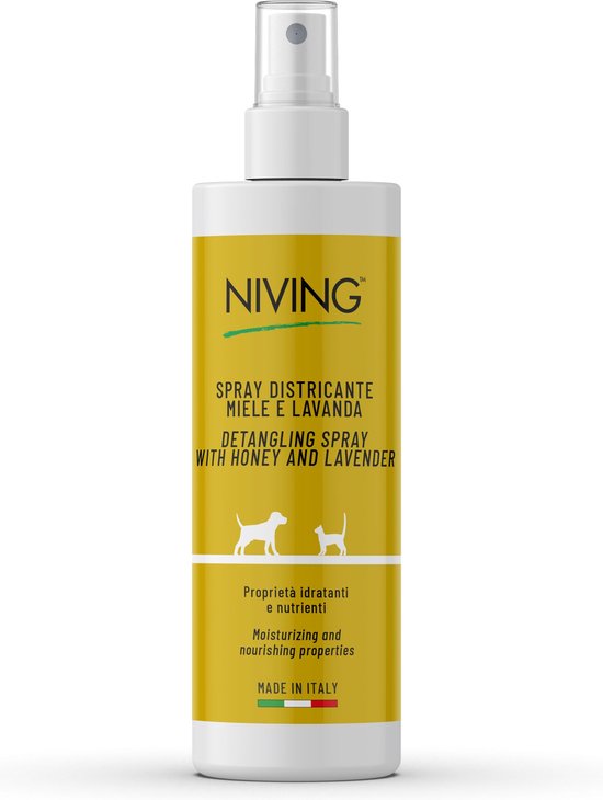 Niveler | Spray démêlant pour chiens et chats | 250 ml | Au miel et à la lavande
