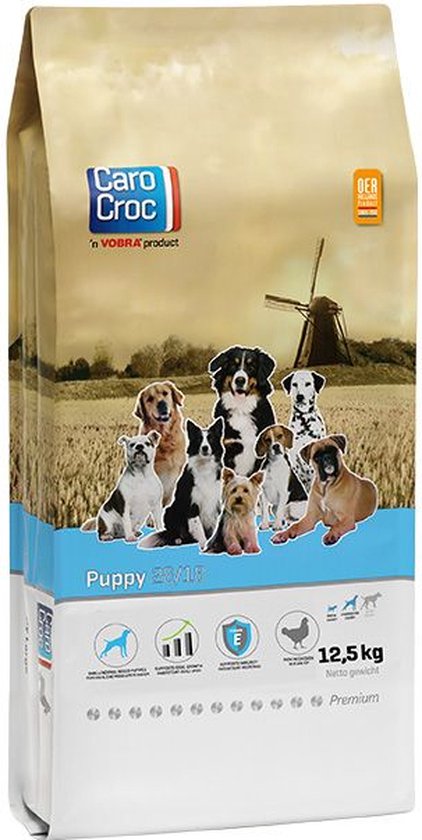 CaroCroc Puppy 12,5kg en 3kg [28/18] met 80 gram premium snack