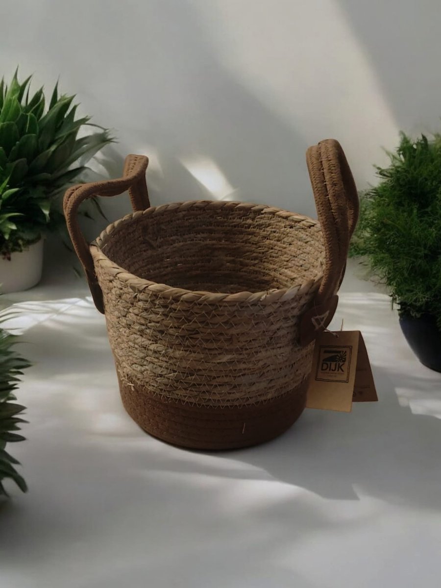 mand van zeegras met handvaten 22x15 cm
