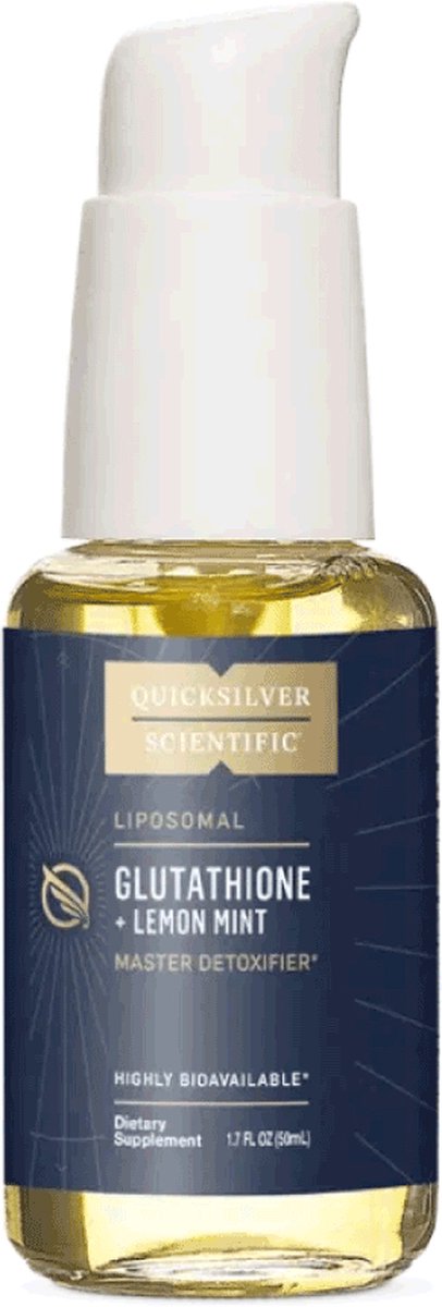 Quicksilver Scientific - Liposomal Glutathione + Citroen Munt - 50 ml - Hoge Biobeschikbaarheid - Handig Vloeibaar en Gemakkelijk te Doseren - Voedingssupplementen