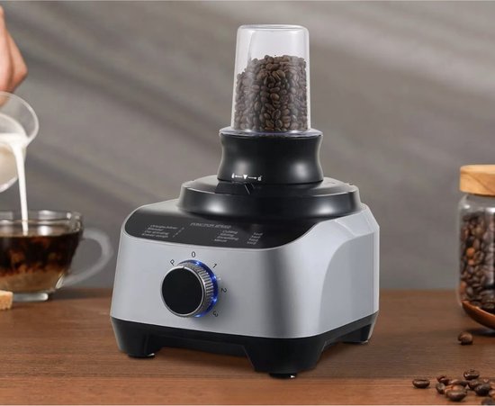 Keukenmachine - Alles in 1 keukenmachine - Multifunctionele keukenmachine - 11 in 1 - Blender - Citruspers - Kneden - Hakken - Malen - Mixen - 1300W - Zilvergrijs van Fritel — afbeelding 2