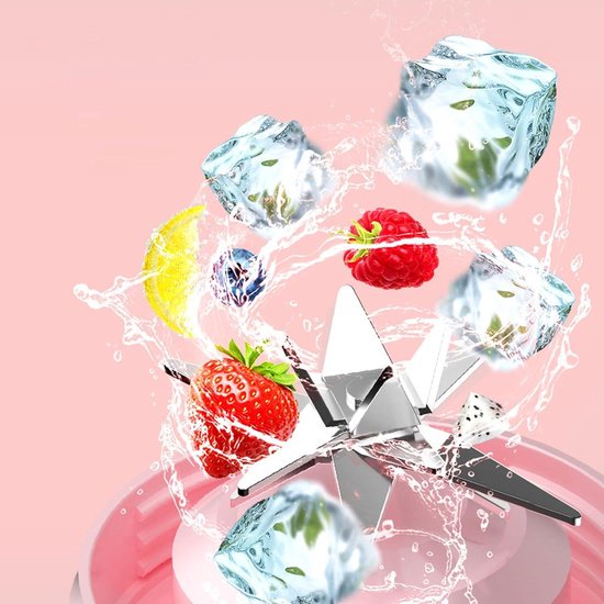 Draagbare 500 ml mini-mixer blender voor smoothies en shakes - fruit- en groentesapcentrifuge voor persoonlijke effectieve blending on the go — afbeelding 4