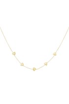 Sweet Love ketting- Hartjes- Liefde - Goud - Hart - Cadeau - Valentijn - RVS - Stainless Steel - ketting - sieraden - sieraad