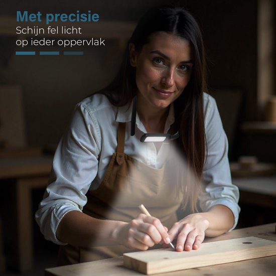 Maullin Neklamp - Leeslampje voor Boek & Haakwerk - Oplaadbaar - Flexibel - Zwart — afbeelding 2