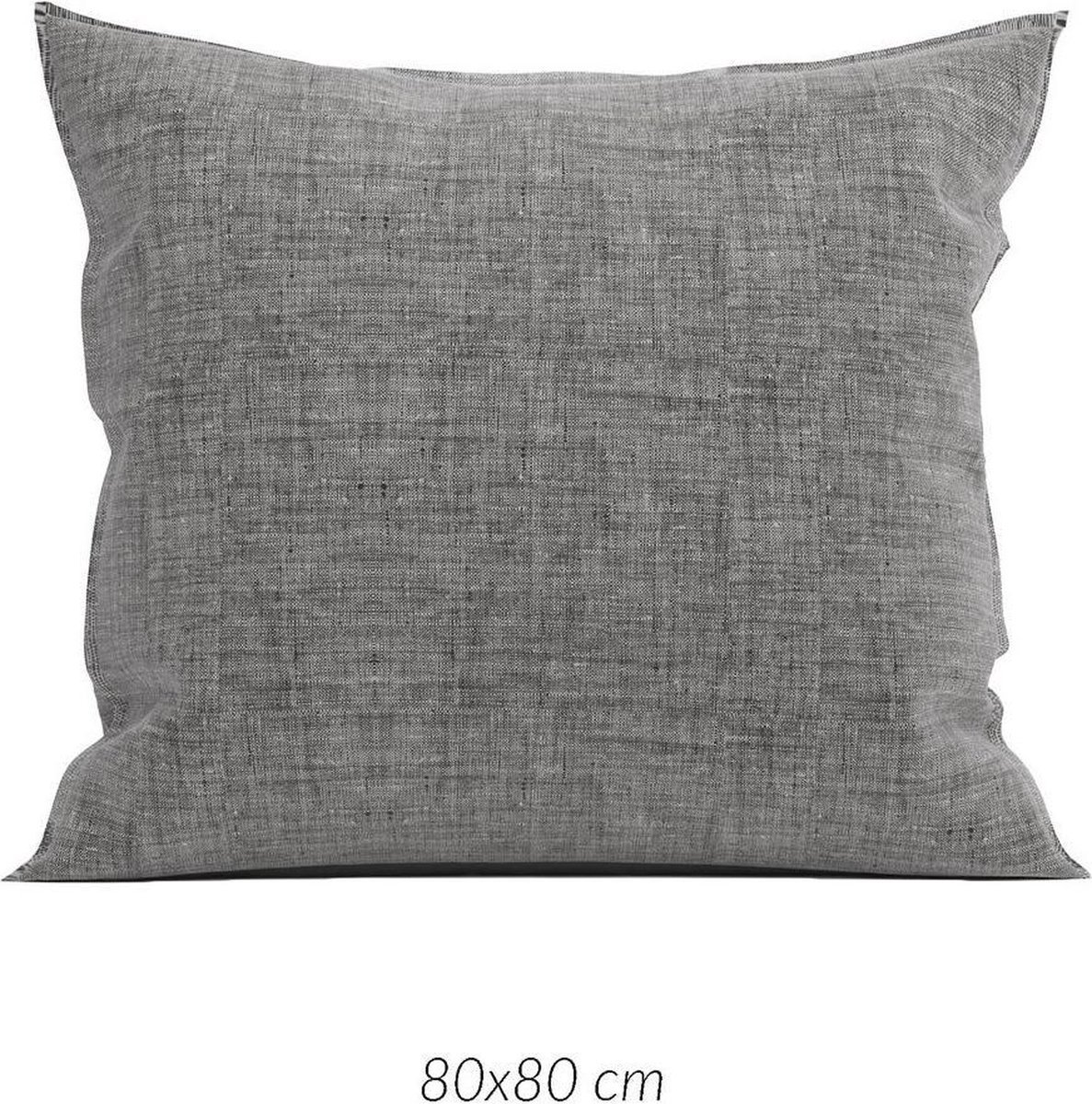 Zohome Lino Kussensloop - Antraciet - 80x80cm - Antraciet