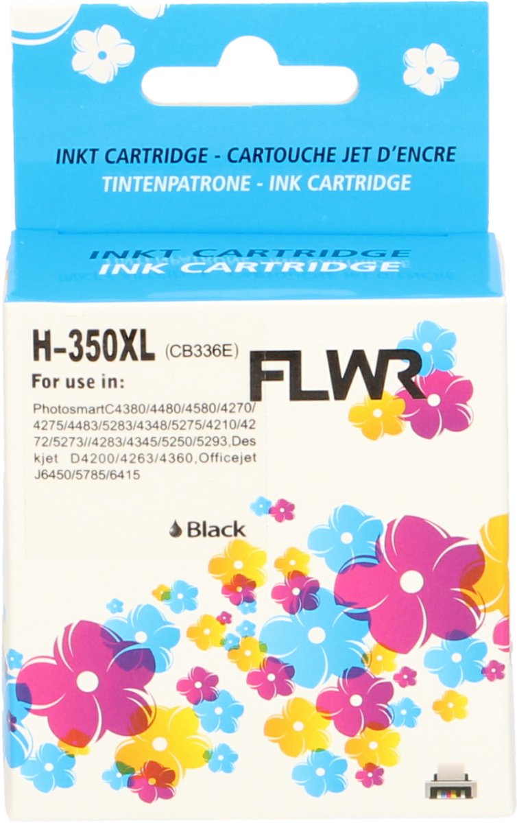FLWR - Inktcartridge / 350XL / Zwart - Geschikt voor HP