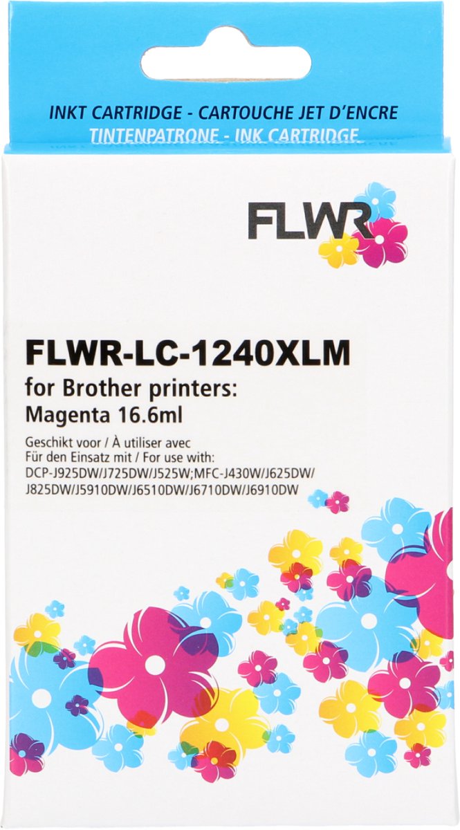 FLWR - Inktcartridge / LC-1240MXL / Magenta - Geschikt voor Brother
