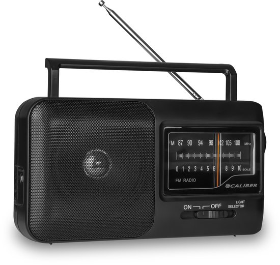 Caliber HPG317R-B – draagbare noodradio – AM/FM – zwart