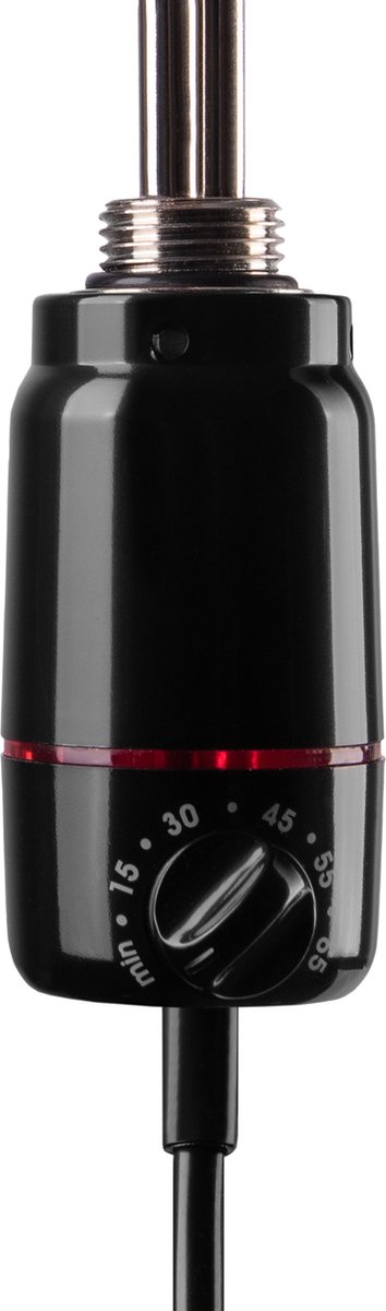 Radiatorconnect elektrisch verwarmingselement GT Black met elektronische thermostaat 300 Watt.