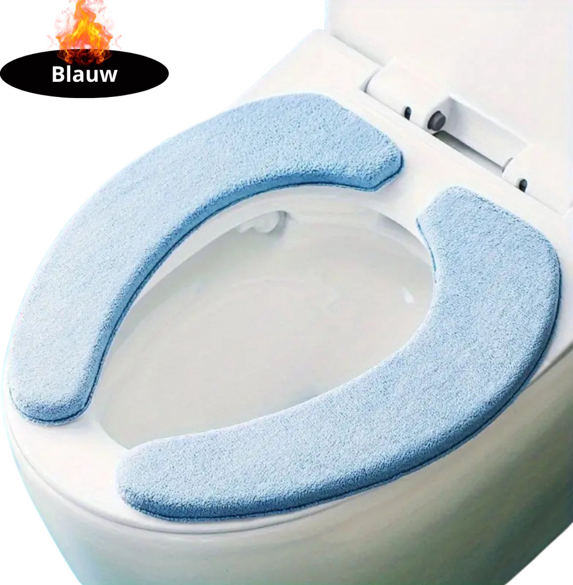 Livano Wasbare Toiletbril Cover - Wc Bril Hoes - Toiletbril - Wc Deksel - Toiletafdekking - Verwarmde Wc Bril - Blauw