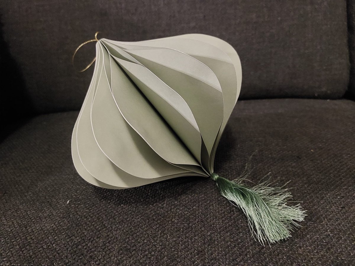 Papieren Kersthanger - Kersthanger Groen - 18,5 cm Hoog | Ophangbare Kerstdecoratie - Kersthanger Uitvouwbaar - Uitvouwbare Kerstbal