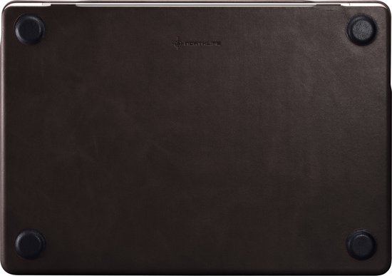 NorthLife Convient pour MacBook Air 13 pouces M2/ M3 (2022-2024) Housse en cuir - étui - Zwart