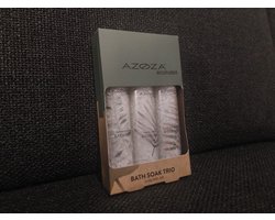 Azoza Ecohabit Badzout Cadeauset - 3-delige Badgeschenkset in Reageerbuisjes