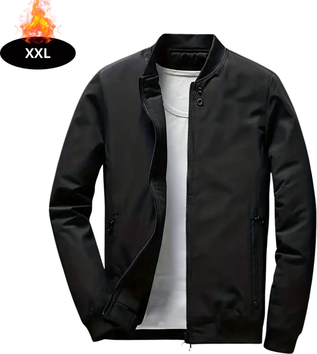 Bovista Windjas Heren Parka Lente & Herfst Jas Volwassen Windjack Windbreaker Outdoor Zwart