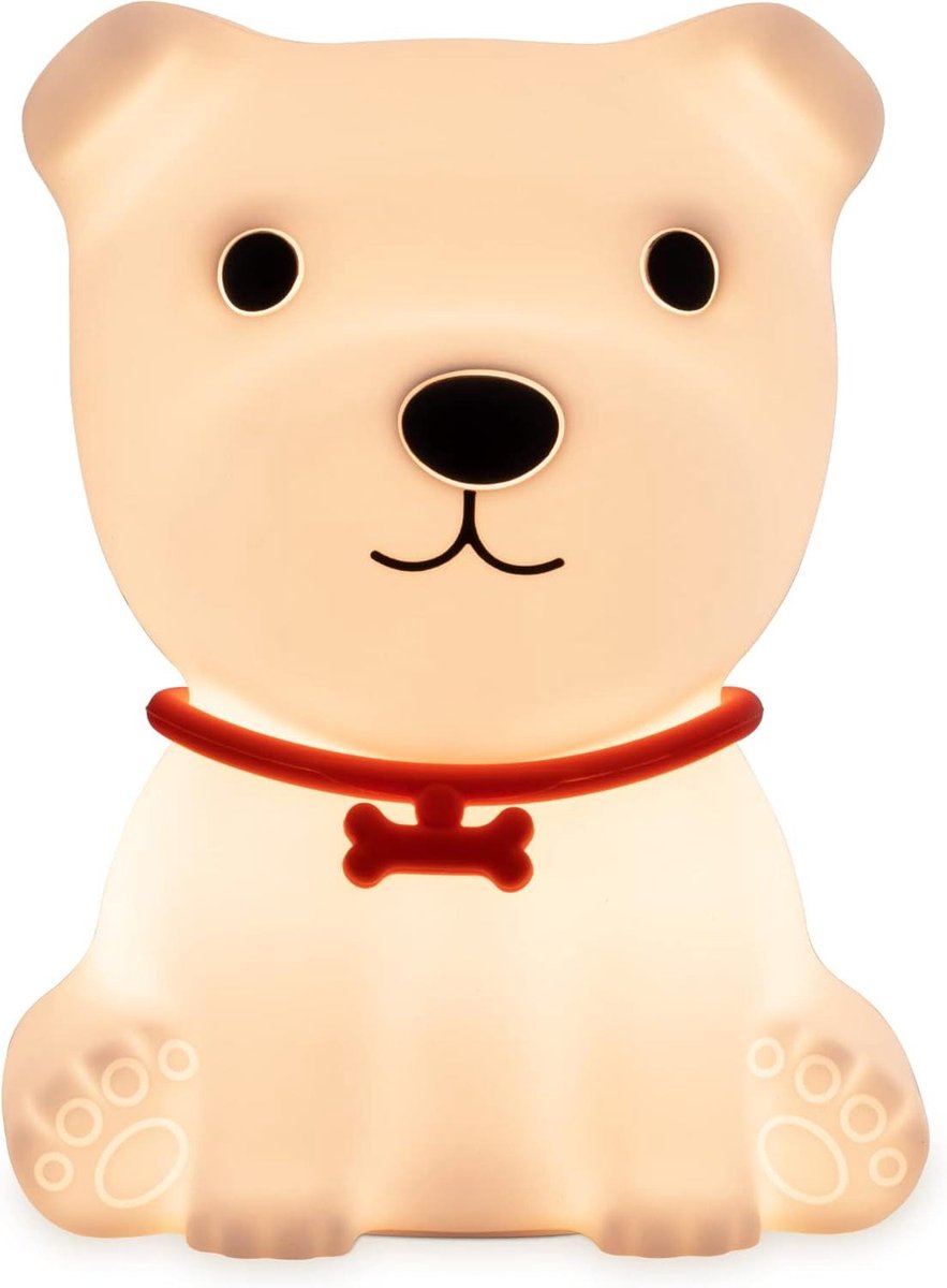 Nachtlampje voor kinderen met verschillende lichtkleuren en oplaadbare batterij - Schattig honden design