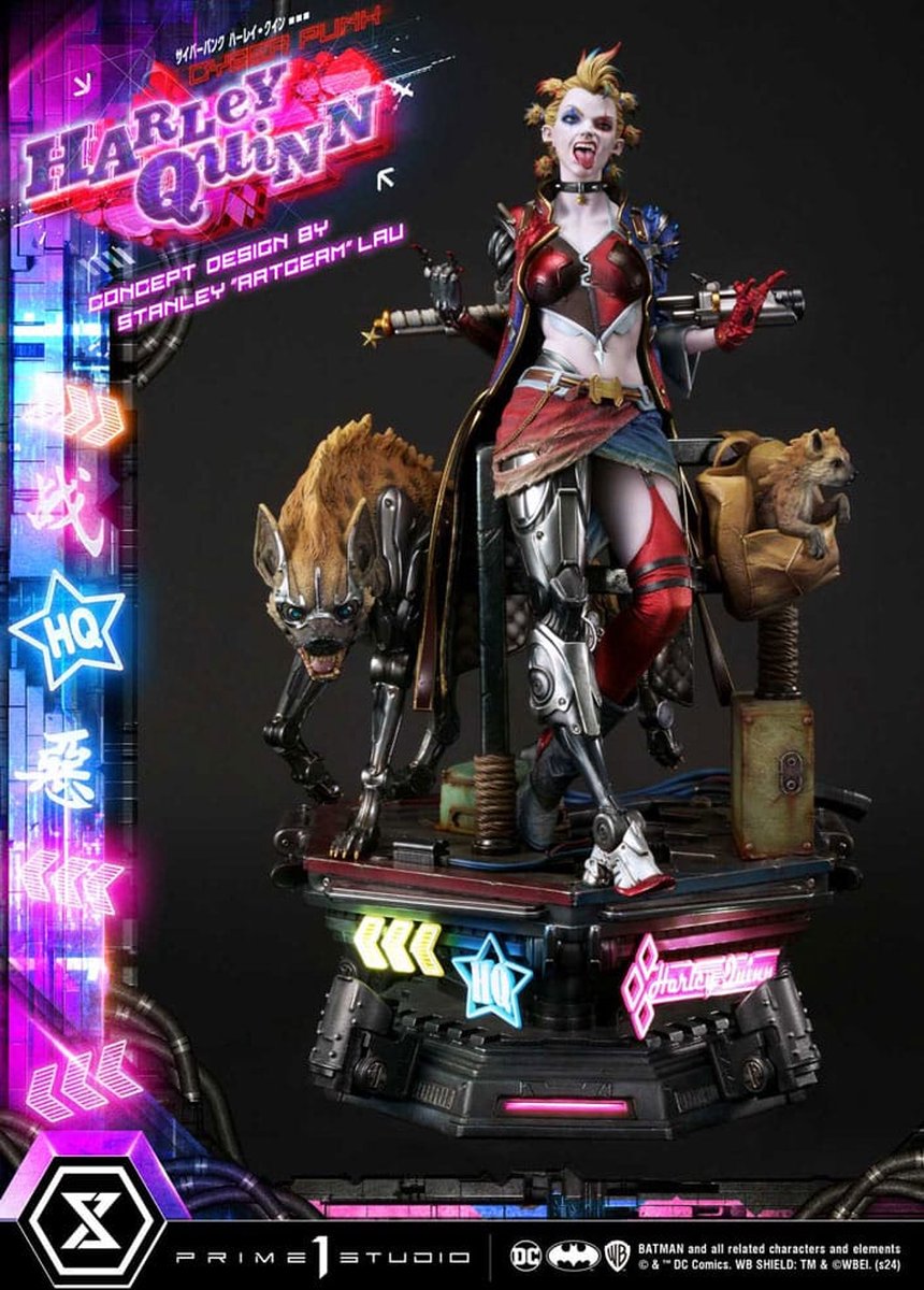 Prime 1 Studio Batman Ultimate Premium Masterline Series Statue Cyberpunk Harley Quinn 60 cm Beeld