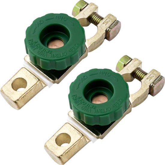 Coupe-batterie de voiture - 2 pièces interrupteur principal bouton vert