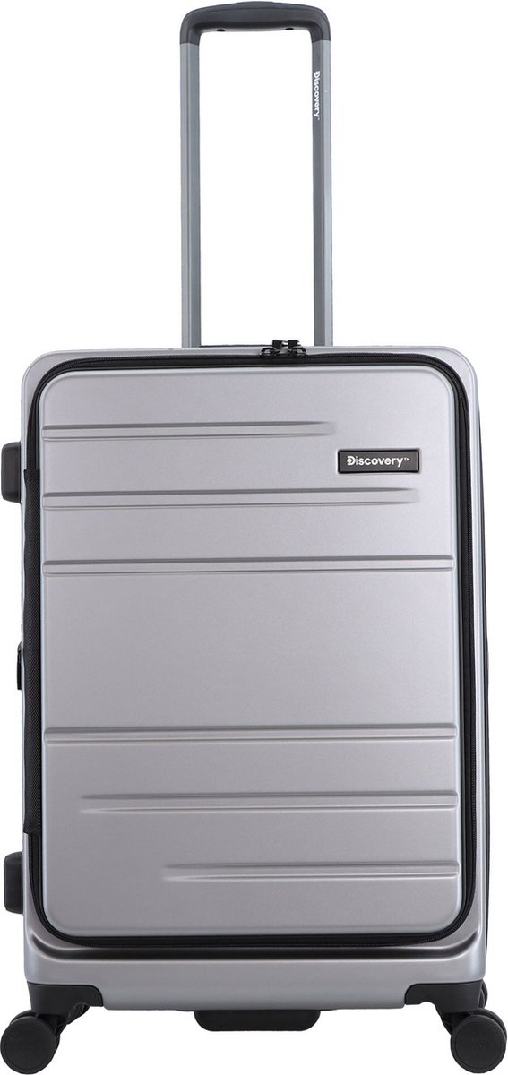 Discovery - Patrol | Harde Koffer / Trolley / Reiskoffer - (67cm) Medium - Zilver - Zilver / Medium
