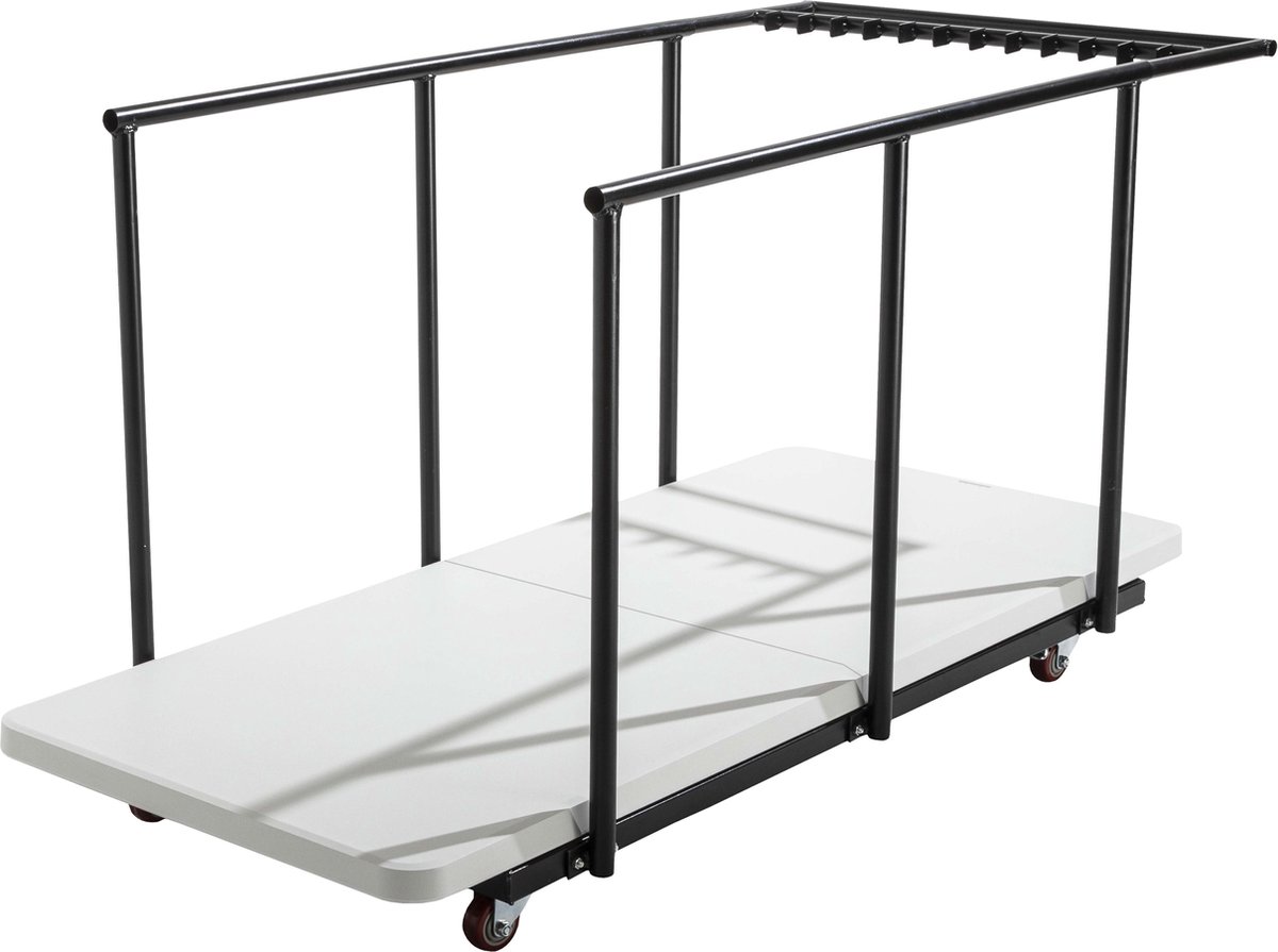 Oviala - 18 opvouwbare tafels van 180 cm en een transportkar - REKKEM