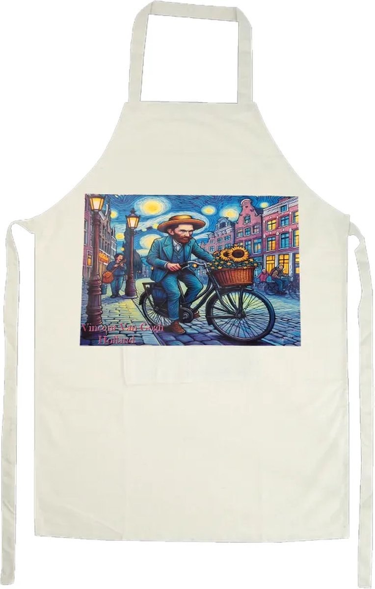 Schort Vincent van Gogh op fiets