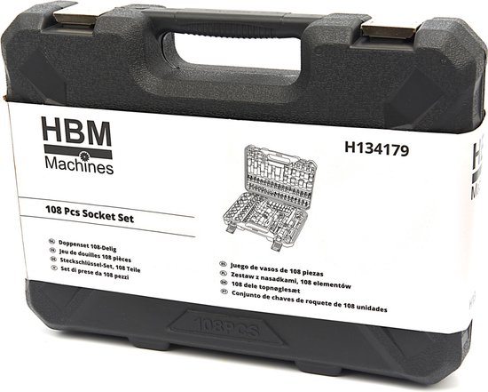 Ensemble de 108 douilles 1/2 "1/4"