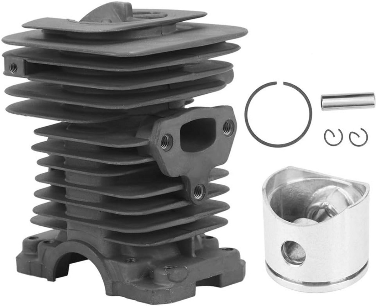 Kettingzaag Cilinder - Zuiger Assemblage - Onderhoud - Hoge Slijtvastheid - 40 mm Diameter - Zilverkleurig