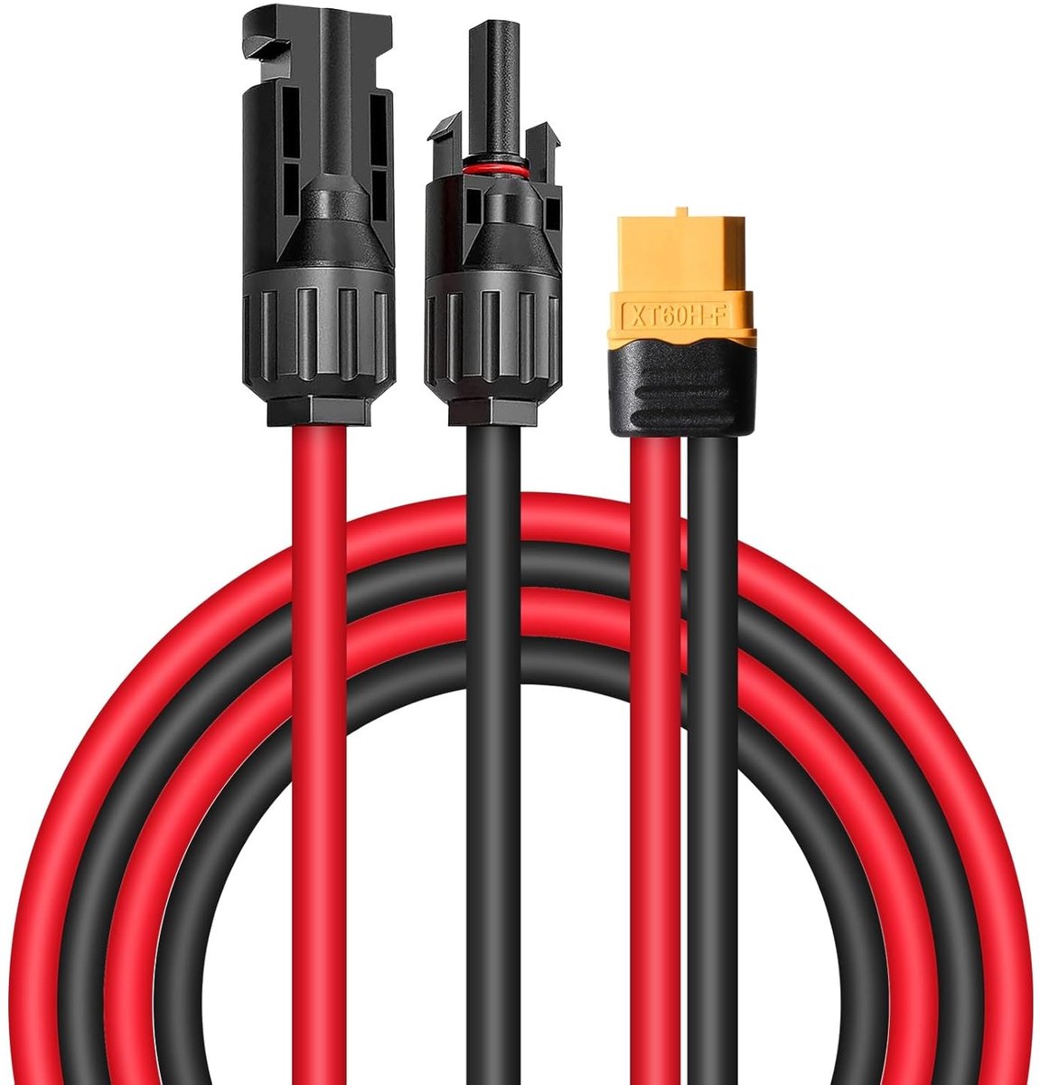 Zonnepaneel Verlengkabel XT60 - 2m 12AWG Hoogwaardige Verbindingskabel voor Zonnepanelen