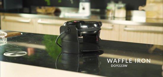 DOMO DO9223W Wafelijzer Anti-aanbaklaag, Controlelampje Zwart DOMO DO9223W Wafelijzer Anti-aanbaklaag, Controlelampje Zwart