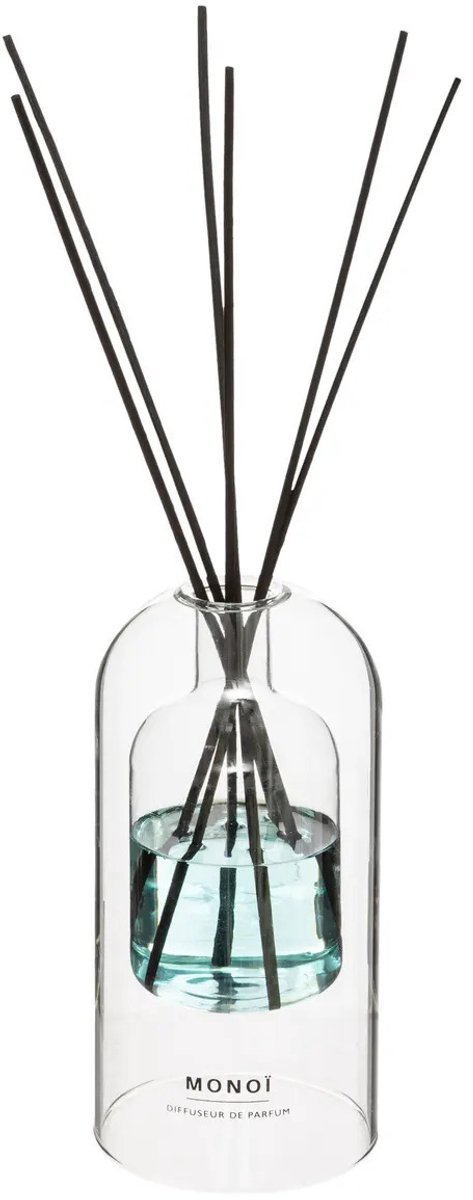 Goedkoopste Atmosphera Geurstokjes in luxe glazen houder - Monoi - 150 ml - geurverspreider - interieurparfum