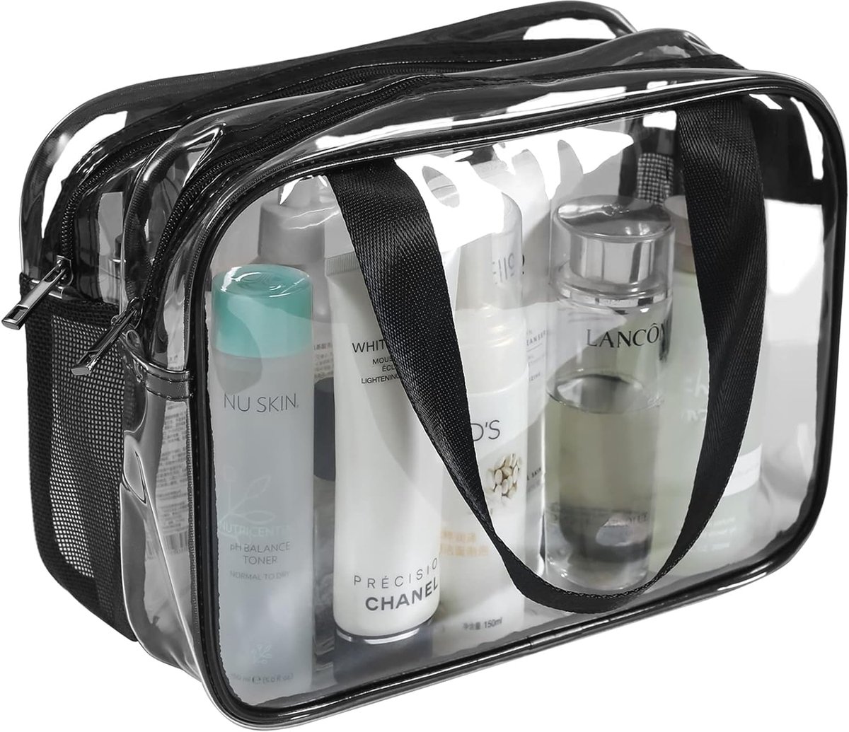 My Ninki ® Stijlvolle en Handige Transparante Toilettas voor Heren en Dames met Droog-Nat Scheiding