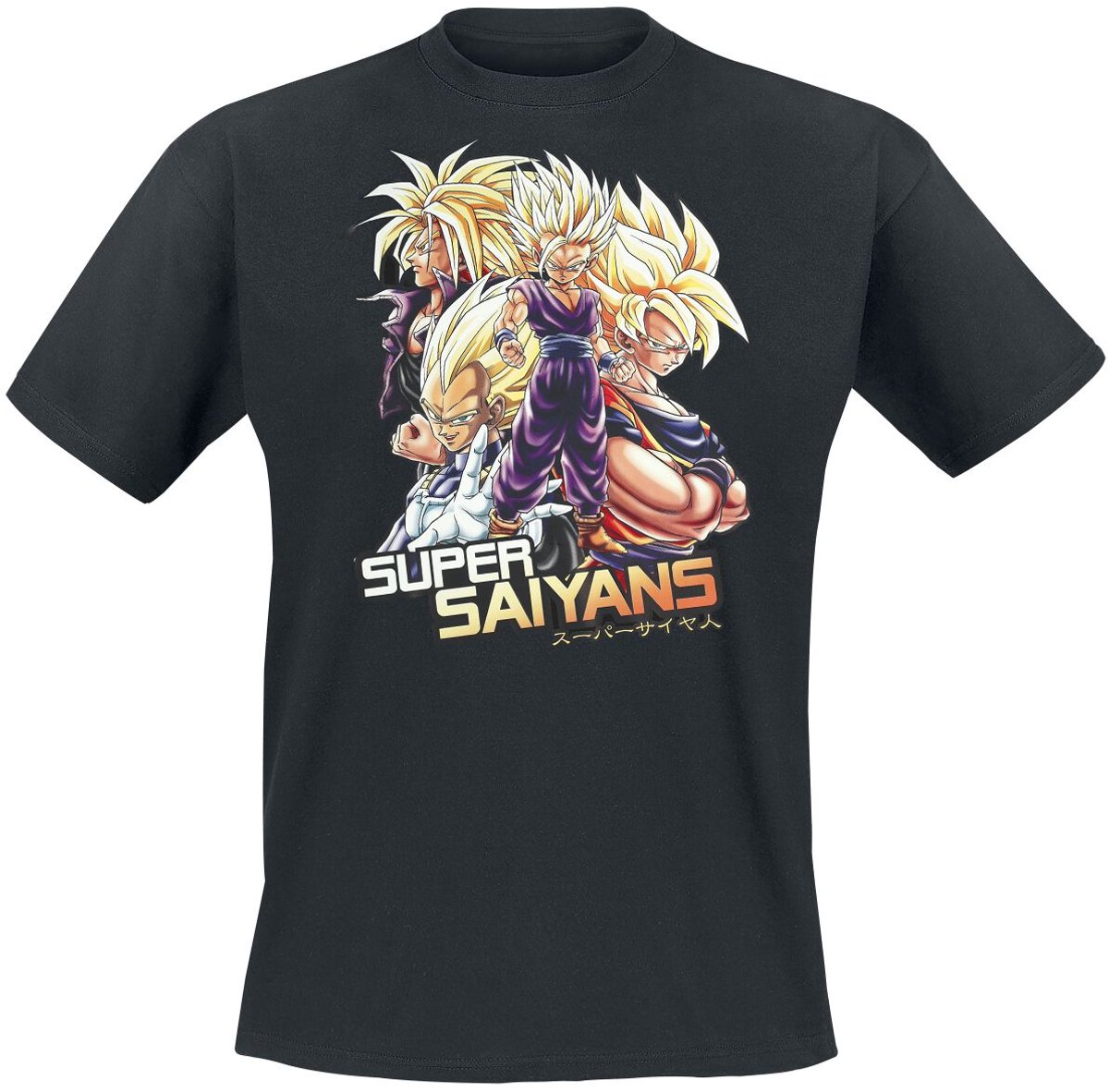 Dragon Ball Z - Super Saiyans Unisex T-shirt - zwart - L
