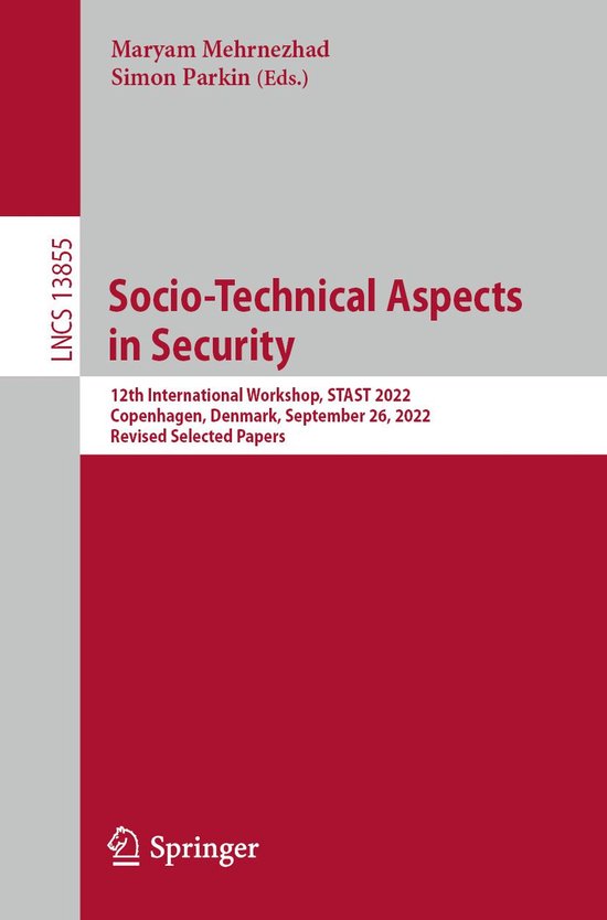 Lecture Notes in Computer Science 13855 - Socio-Technical As ... - cover