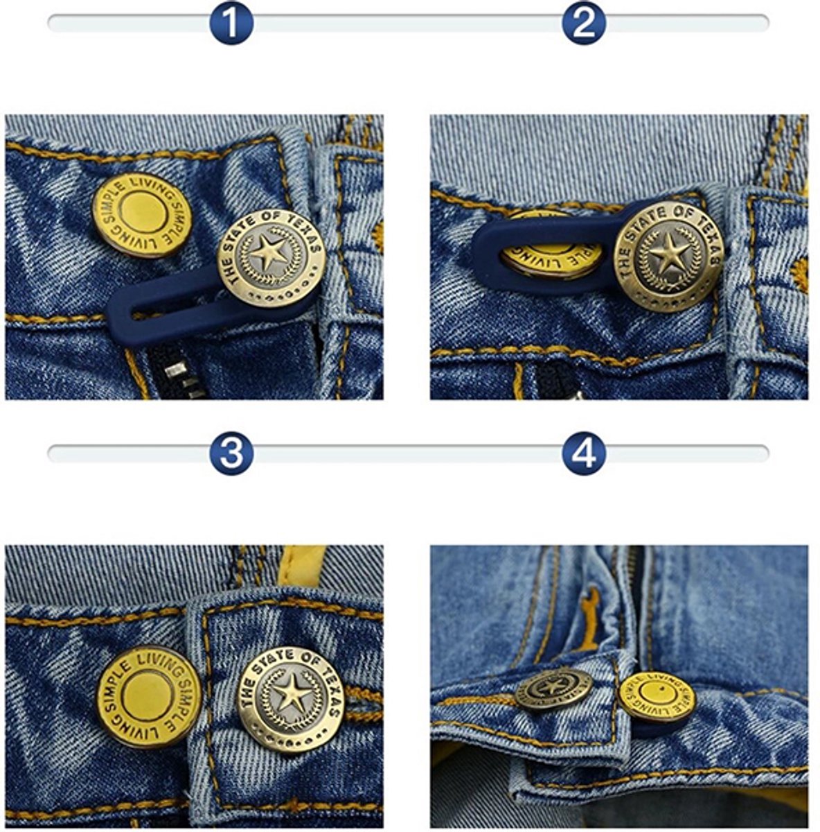 Knaak Knoopsgat Verlenger - Premium Broekverbreder - 5 Stuks - Brons - Comfortabel & Onzichtbaar — cadeau in Cadeau-ideeën - foto 3