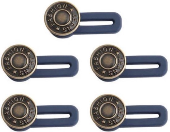 Knaak Premium Rallonge de Boutonnière 5 Pièces Bronze | Extenseur de pantalon | Jeans Pantalon Élargisseur