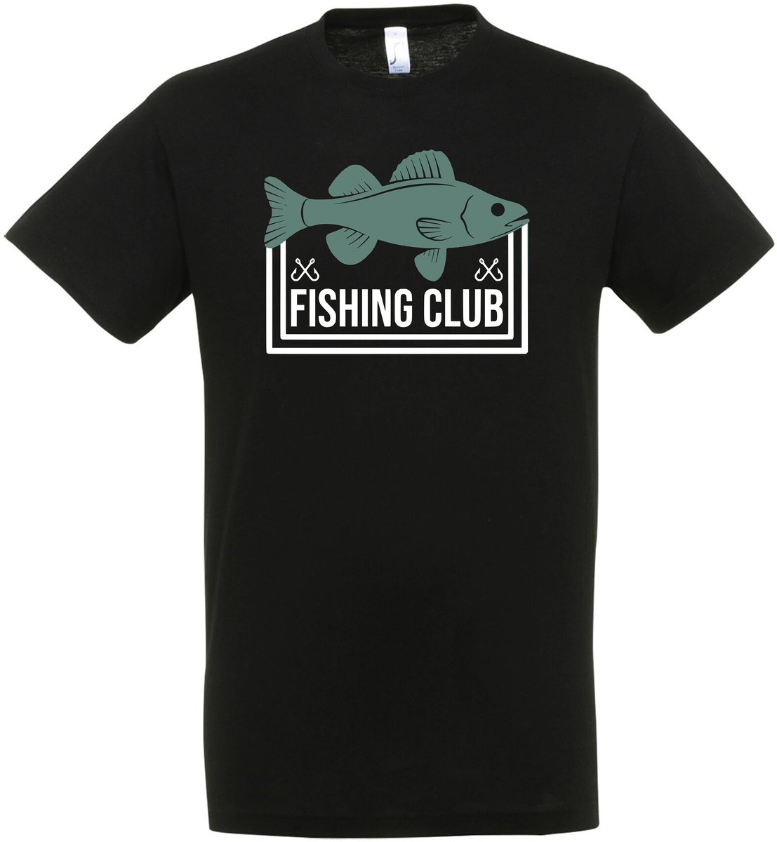 Fishing Club T-shirt - Vis Hobby Cadeau T-shirt - Vissen - Vis T-shirt - Grappig Cadeau - Dames - Heren - Unisex - Tshirt Hengelsport - visspullen - Zwart - Fishing - Hobby - Maat S