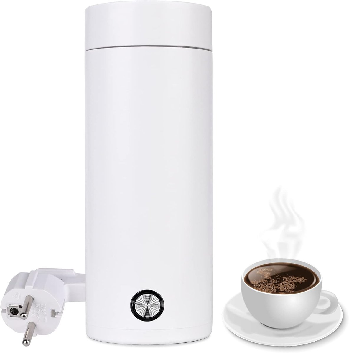 Kleine Draagbare Waterkoker - 400 ml Elektrische Mini Waterkoker voor Thee, Melk en Koffie
