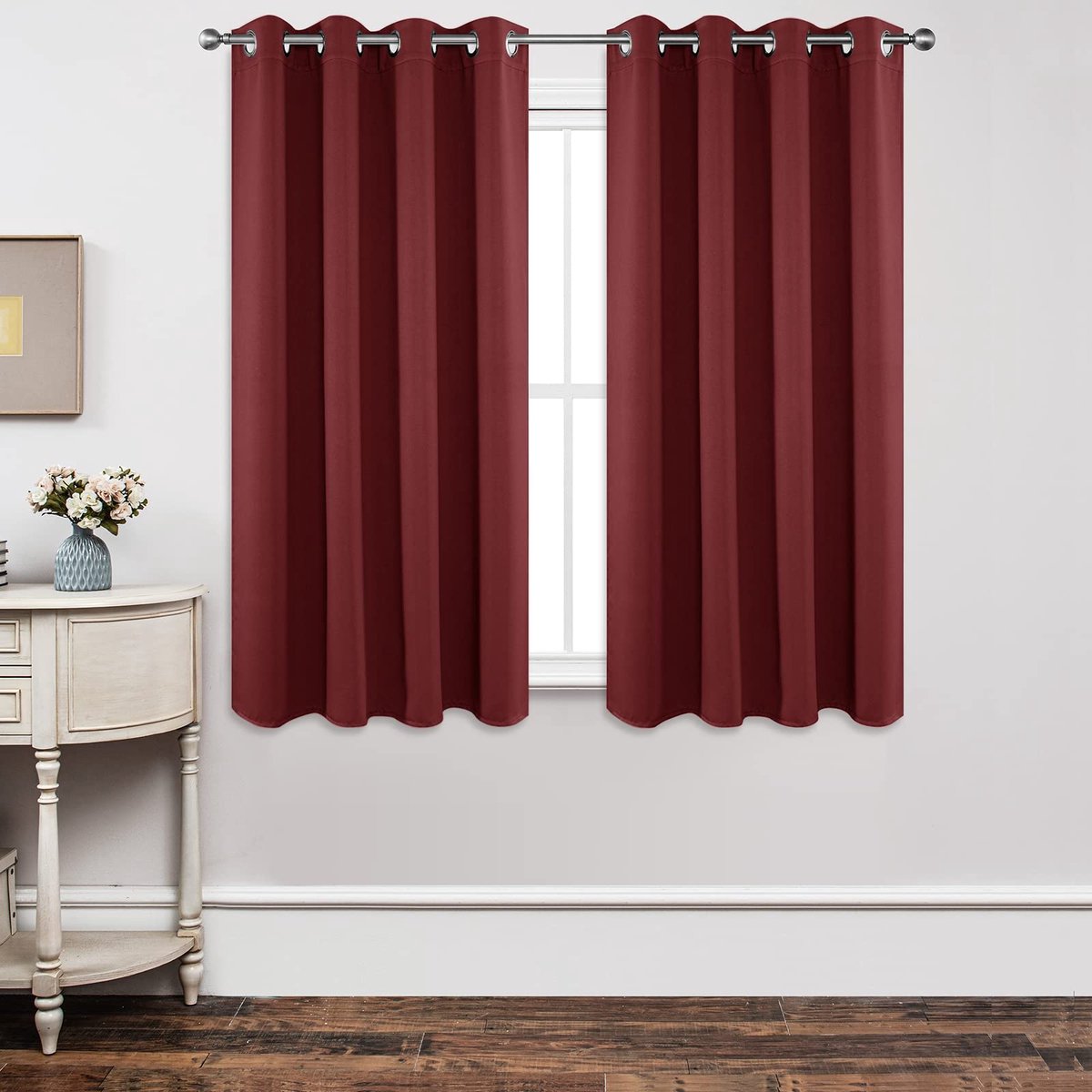 My Ninki ® Elegant Bordeauxrood Verduisterend Gordijnenset met Thermische Isolatie en Geluidsreductie voor Slaapkamer
