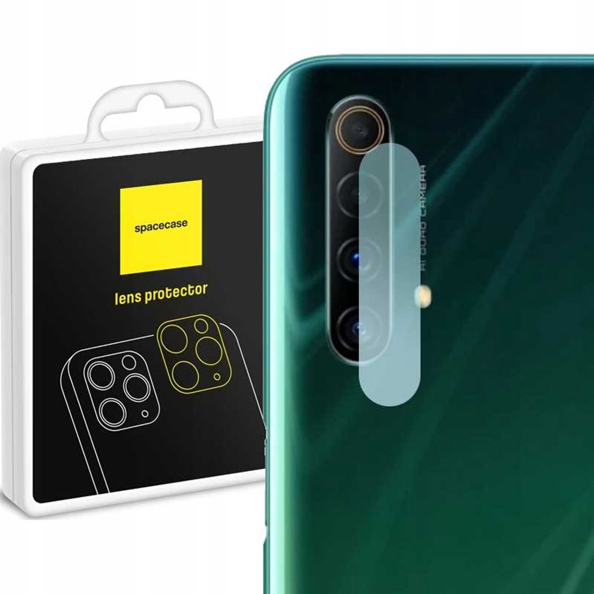 Spacecase Gehard Glas Voor Realme X50 Camera Voorbescherming
